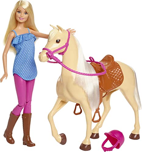 Barbie Muñeca con caballo de juguete + 3 años (Mattel FXH13)