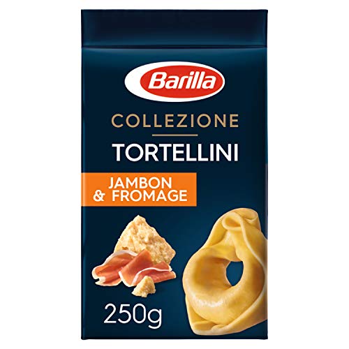 Barilla Tortellini - Pasta forrada con jamón y queso (250 g, 5 unidades)