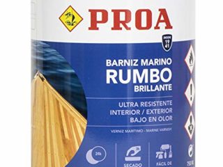 Barniz marino bajo en olor. Alta resistencia en ambientes marinos. Exterior e Interior. Proa.