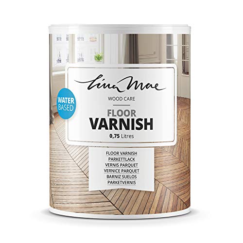 Barniz Suelos Incoloro al Agua - Protege Todo Tipo de Suelos de Madera en Interior Ideal para Parquet, Rodapié, Tarimas, etc (750 ml, Acabado Satinado)