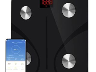Bascula de Baño Digital Grasa Corporal, RENPHO Balanza Bluetooth Inteligente con App, Bascula Electrónica Analógica Monitores con Análisis Corporal, 13 Mediciónes de Peso IMC Visceral e Muscular