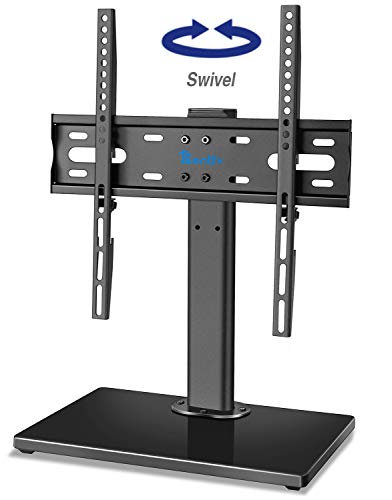 Base Genérico de Televisores/Base Giratoria Tipo Sobremesa con Soporte para Televisores de Pantalla Plana y Curvada de Plasma LED LCD de 32-55 Pulgadas, Reemplazo de Base de TV con Altura Ajustable