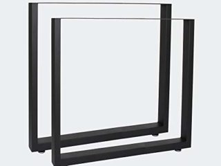 Bastidores para mesa 70x72 cm Recubrimiento polvo negro Caballetes para tablero Patas de mesa Bricol