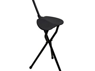 Bastón con asiento | Patas trípode | Aguanta hasta 100 kg | Aluminio muy resistente| Ligero| Con puño derby
