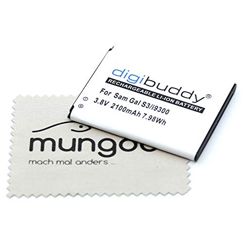 Batería de Repuesto para Samsung Galaxy S III Galaxy S3 Neo Galaxy S3 LTE (sustituye a la batería Original EB-L1G6LLUC) OTB con paño de Limpieza de Pantalla