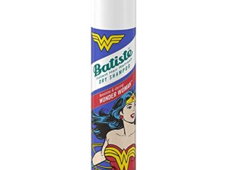 Batiste Champú Seco Wonder Woman Edición Limitada, Sin Sulfatos - Champú Vegano y Ecofriendly, Con Aroma A Almizcle, Lirio, Rosa, Lavanda y Naranja - 200Ml 200 g
