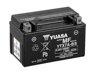 Batteria Yuasa YTX7A-BS, 12 V/6 AH (dimensioni: 150 x 87 x 94) per Kymco Agility 125 City anno di costruzione 2008