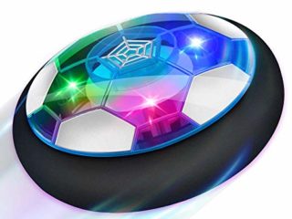 Baztoy Balón Fútbol Flotant, Recargable Pelota Futbol con Protectores de Espuma Suave y Luces LED, Balones Futbol Juguete Niños 3 4 5 6 7 8 9 10 11 12 Años, Air Power Soccer para Regalos Cumpleaños
