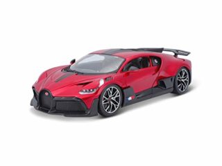Bburago Bugatti Divo 18-11045R - Maqueta de Coche a Escala 1:18, Puertas y capó Abierto, 25 cm, Color Rojo