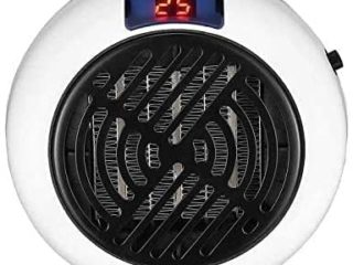 BCM Calefactor Portátil Mini Estufa Eléctrica Instant Heater Termoventilador Bajo Consumo con Termostato Ajustable, Adaptador Giratorio Calefactor Electrico para Casa Oficina Camp Blanco