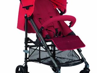 Be Cool Lift Sillita Ligera de Paseo, Plegado Tipo Paraguas, Uso desde Recién Nacido, Aluminio, con Plástico de Lluvia, Ruedas con Suspensión y Extraíbles, Color Cerise