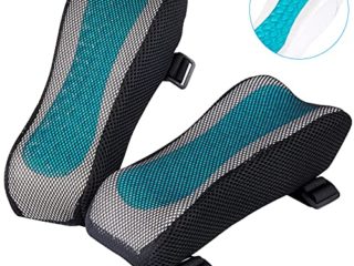 BEAUTRIP Almohadillas ergonómicas para reposabrazos - Funda para reposabrazos de silla de oficina - Cojín de soporte para codo para sillas de ordenador, juegos y escritorio (juego de 2)