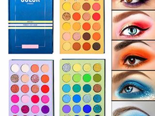 Beauty Glazed Paleta de sombras de ojos de 72 colores Alta pigmentación Impermeable Fácil mezcla Brillo Sombra de ojos mate Paleta de maquillaje todo en uno Nude