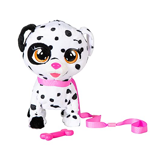 BEBÉS LLORONES Spot el dálmata Mascota de Dotty, Peluche Perro Interactivo Que Camina y Llora de Verdad, Juguete y Regalo óptimo para niñas y niños +3 Años