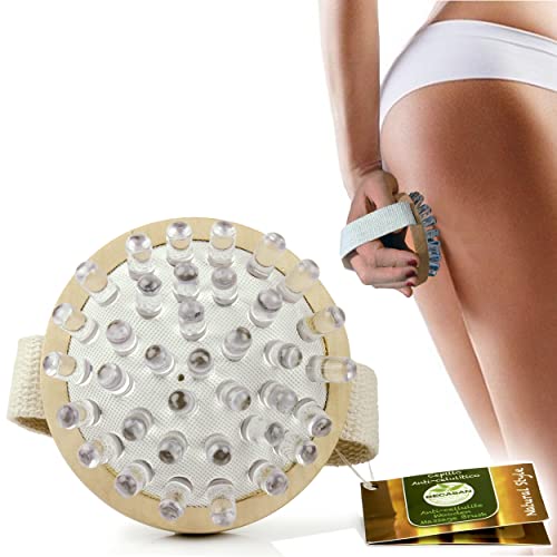 Becasan Nature Masajeador Anticelulitico - Cepillo de Masaje Reductor de Celulitis - Maderoterapia Anticelulítico y Drenaje Linfatico para Piernas y Cuerpo