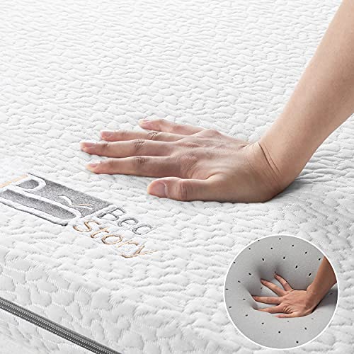 BedStory Topper Viscoelastico Carbón de Bambú Topper Colchón 150x190x6cm Sobrecolchón Antiácaros y Transpirable con Funda Desmontable y Lavable