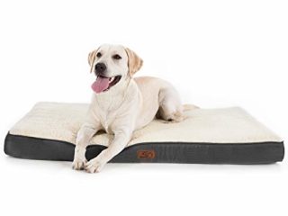 Bedsure Cama Perro Ortopédica Grande - Colchón Perro Lavable L, Desenfundable con Espuma De Caja De Huevos, 91x68x7.6 cm