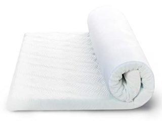 Bedsure Colchón de cama transpirable de espuma viscoelástica con funda lavable con cremallera Doble (135x190cm) Blanco