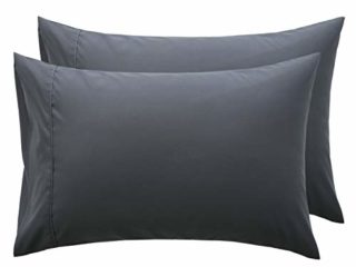 Bedsure Funda Almohada 70 Color - Juego de 2 Fundas Almohadas 40x70, Transpirable Suave Antiarrugas de Microfibra, 70x40 Gris Oscuro, sin Cremallera