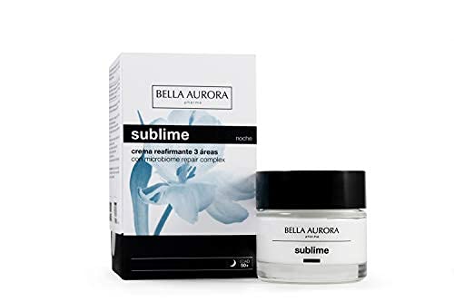 Bella Aurora Crema de Noche Mujer Anti-Edad Regeneradora 50+ Años, 50 ml | Anti-Arrugas | Efecto Lifting | Pieles Maduras | Cuida y Mejora el Microbioma de la Piel | Sublime