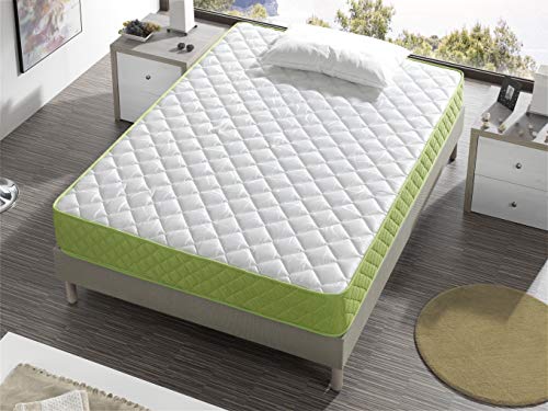 Bellavista Home Colchón Mallorca Viscoelástico 135x190x15 cm. Confort de Hotel, Reversible (Invierno/Verano). Firmeza Media.