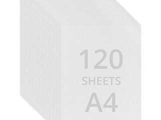 Belle Vous Papel de Acuarela A4 Blanco (120 Hojas) 200GSM Prensado en Frio Hojas Acuarela para Pintar – Papel para Acuarela Apto para Principiantes y Expertos - Papel Pintar Acuarela