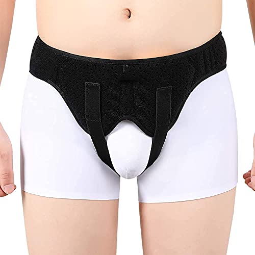 Belltop - Cinturón para hernia inguinal - Braguero para soporte de hernia ingual - Lado izquierdo y derecho (M - 81 a 95 cm (Cadera))