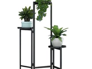 BenbrooYZ Soporte alto para plantas de metal de 3 niveles, para interiores y exteriores, soporte para macetas para plantas, para el hogar, jardín, patio (33.4)