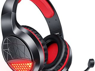 BENGOO G9900 Gaming Headset Auriculares para PS4 PS5 Xbox One PC Controller, Auriculares con aislamiento de ruido con micrófono, Sonido envolvente de graves para Super Nintendo Sega Dreamcast Sony PSP