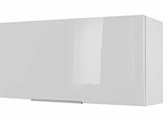 Berlioz Creations - Mueble Alto de Cocina sobre Campana extractora, Otros, Blanco Muy Brillante, 80 x 34 x 35 cm