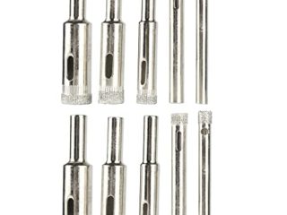 Bestgle 10 piezas Broca Diamante Sierra Remover Herramientas hueca Corona de perforación con revestimiento de diamante de núcleo de sierra de vidrio para Baldosas de cerámica, mármol, vidrio, cerámica
