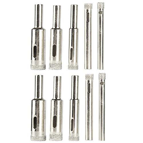 Bestgle 10 piezas Broca Diamante Sierra Remover Herramientas hueca Corona de perforación con revestimiento de diamante de núcleo de sierra de vidrio para Baldosas de cerámica, mármol, vidrio, cerámica