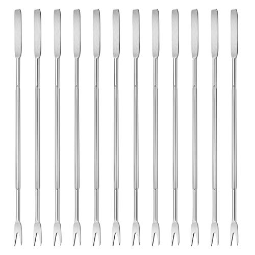 BESTONZON Conjunto de herramientas de mariscos de acero inoxidable 12pcs / selecciones de mariscos conjunto de tenedores de langosta, Siliver