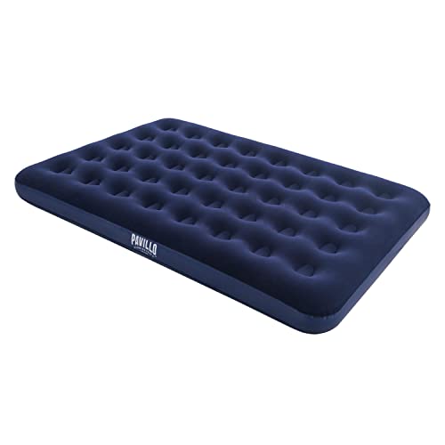BESTWAY 67002 - Colchón Hinchable Doble Aeroluxe Flocked 191x137x22 cm Para Interior/Exterior con Superficie Suave con Válvula de Rápido Inflado y Parche de Reparación