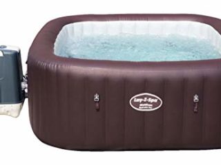 Bestway Lay-Z-SPA Maldives HydroJet Pro - Jacuzzi autohinchable Rectangular, marrón, 201 x 201 x 80 cm