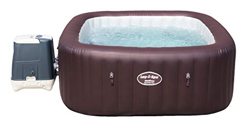 Bestway Lay-Z-SPA Maldives HydroJet Pro - Jacuzzi autohinchable Rectangular, marrón, 201 x 201 x 80 cm
