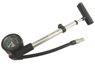 Beto SP-002AGN Bomba de Choque de aleación para Bicicleta con manómetro, Plata