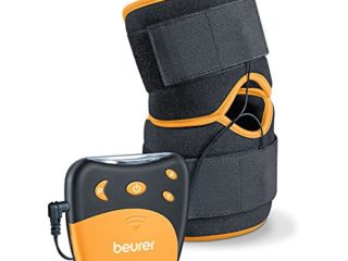 Beurer EM 29 TENS para la rodilla y el codo, dispositivo de corriente de estimulación 2 en 1 para el alivio del dolor sin medicamentos, con temporizador, 20 niveles de intensidad, dispositivo médico