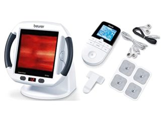 Beurer IL 50 Lámpara por infrarrojos compacta, 300 W + EM 49 TENS/EMS digital, dispositivo de corriente de estimulación 3 en 1 para el alivio del dolor y entrenamiento