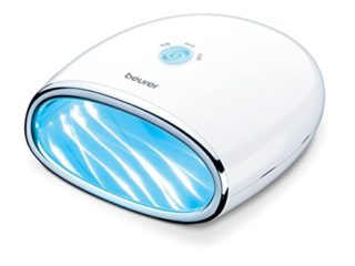 Beurer MP48 Secador Uña scon Luz UVA Compacto, Blanco, 18 LEDs, Temporizador, Secado Rápido