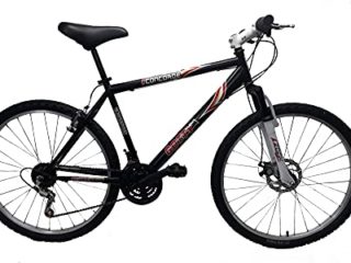Bicicleta de montaña Gotty Modelo Concorde, Cuadro 26" Caballero, 18 velocidades, con suspensión Delantera Blanca o Negra, Freno de Disco, Equipo de luz Delantera y Trasera.