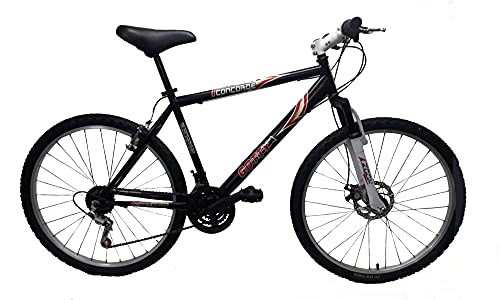 Bicicleta de montaña Gotty Modelo Concorde, Cuadro 26" Caballero, 18 velocidades, con suspensión Delantera Blanca o Negra, Freno de Disco, Equipo de luz Delantera y Trasera.