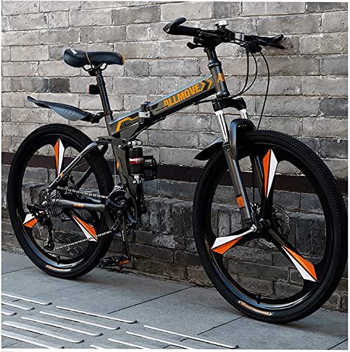Bicicleta De Montaña Plegable, Bicicleta De Montaña Todoterreno, De Montaña De Velocidad Variable para Adultos, Bicicleta De Montaña Plegable De 26 Pulgadas con 21 Velocidades