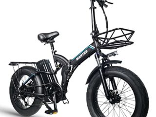 Bicicleta Plegable Eléctrica Neumático Gordo 20"* 4" con Batería 48V 15Ah, Bicicleta De Montaña De Ciudad De Largo Alcance, Fat Bike