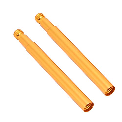 Bicicleta Presta Válvula Extensor, 2 Unids 60mm 2 Colores Opcional Bicicleta Válvula Extensor Válvulas de Llanta Interna Extensión Accesorio Ciclismo(Dorado)