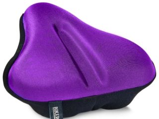 Bikeroo Funda Grande Asiento Bicicleta Estática Relleno Gel [Almohadilla Ancha Suave] Cojín para Sillín más Cómodo para Hombres y Mujeres Bicis Cruiser, Fijas y de Spinning