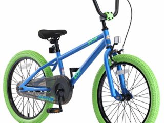 BIKESTAR Bicicleta Infantil para niños y niñas a Partir de 6 años | Bici 20 Pulgadas con Frenos | 20" Edición BMX BLU Verde