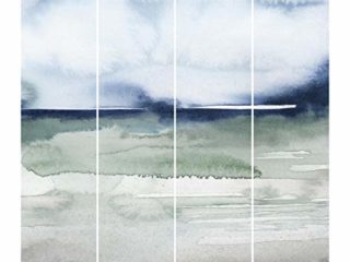 Bilderwelten Cortinas Deslizables Impresa 4 Paneles japoneses Ocean Waves I Montaje de Pared 250 x 240cm