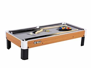 Billar de sobremesa portátil mini con tacos, bolas y triángulo, superficie de 101 x 51 x 23 cm, ideal para jugar con niños y adultos en fiestas, de camping y de viaje