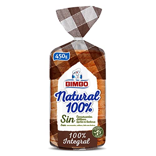 Bimbo - Natural 100% Pan Integral con Corteza 450gr , 16 Rebanadas